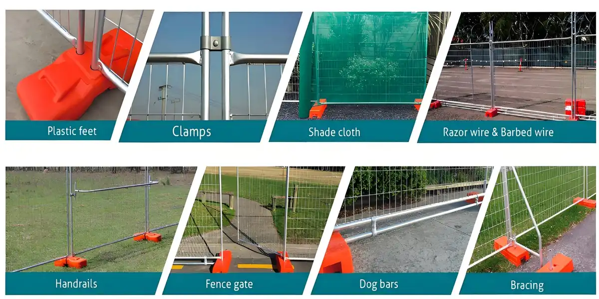 different types of temporary fences
